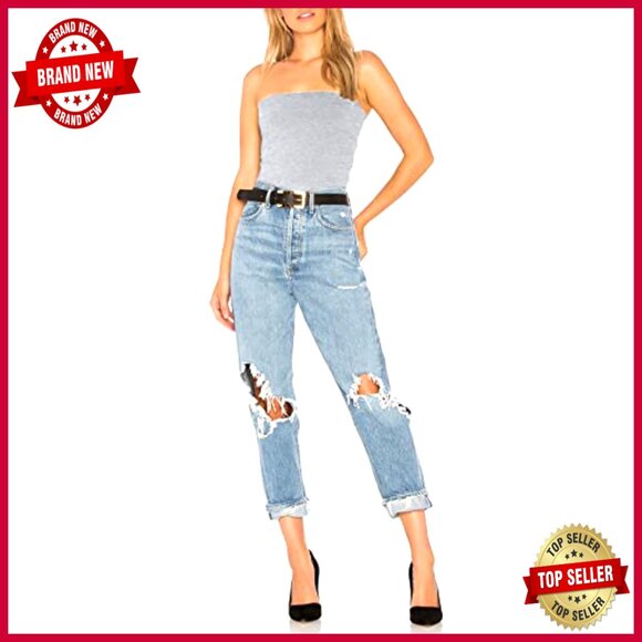 Strapless Tube Top 3 Pack Long Length Cotton Stretch Slim Fit - Picture 5 of 7